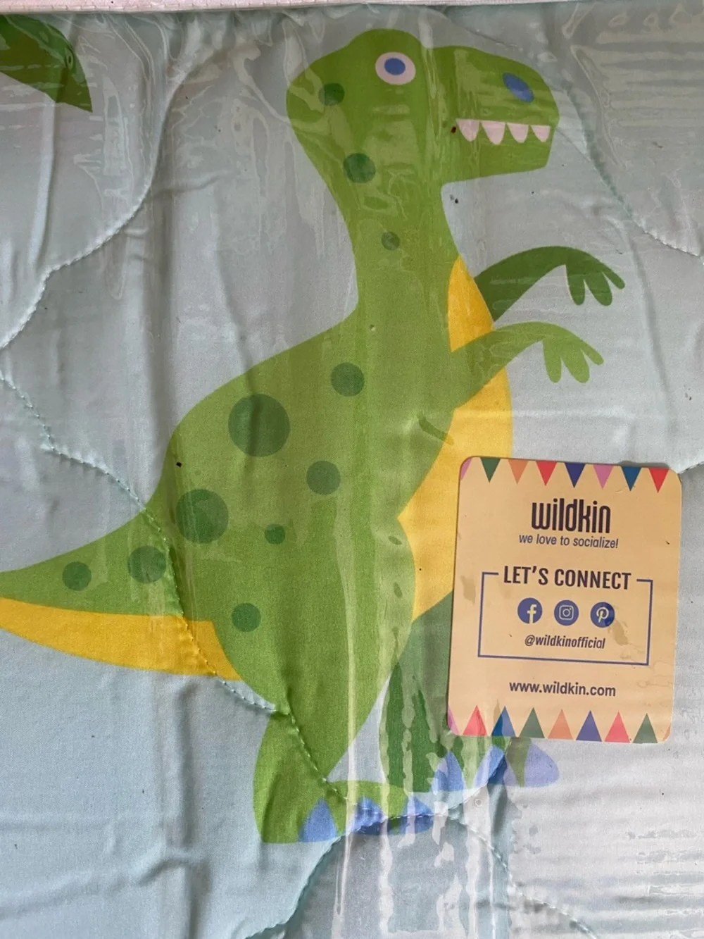 Wildkin 7 Pc Full Cotton Bed in a Bag for Boys & Girls: Dinosaur Land Blue NEW